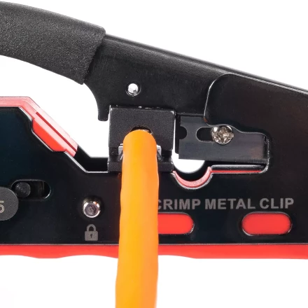 Кримпер многофункциональный КВТ JT-04А с 2 встроенными модулями для обжима RJ-45 (Cat 7), RJ-12, RJ-11 (89439) купить в Сургуте