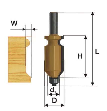 Фреза кромочная фигурная Ф222Х41 мм хвостовик 12 мм 46407 купить в Сургуте