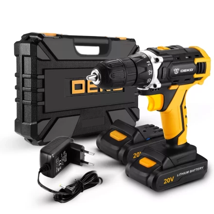 Дрель аккумуляторная DKCD20FU-Li DEKO + набор 63 инструмента, 063-4103 купить в Сургуте