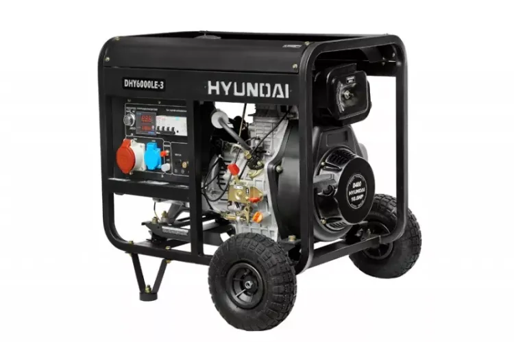 Дизельный генератор Hyundai DHY 6000LE-3 + колеса купить в Сургуте