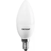 Лампа СВЕТОЗАР светодиодная "LED technology", цоколь Е14(миньон), яркий белый свет (4000К), 220В, 3Вт (25), свеча 44503-25_z01