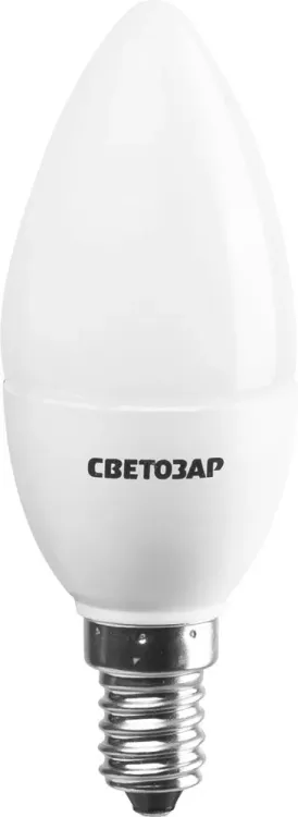 Лампа СВЕТОЗАР светодиодная "LED technology", цоколь Е14(миньон), яркий белый свет (4000К), 220В, 3Вт (25), свеча 44503-25_z01 купить в Сургуте