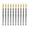 Сверло по металлу, 3,2 мм, HSS-Tin, Golden Tip, 10 шт. Denzel 717206 купить в Сургуте