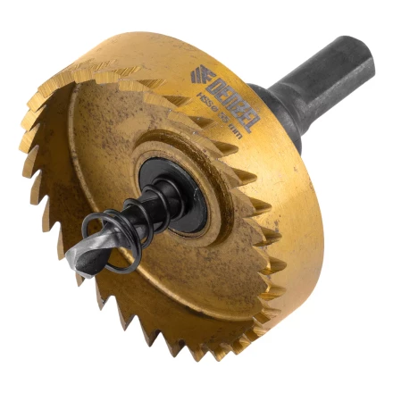 Коронка по металлу HSS, 55 мм, нитридтитановое покрытие Denzel 724118 купить в Сургуте