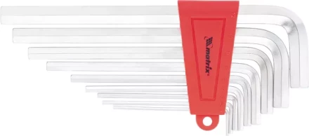 Набор ключей шестигранных имбусовых HEX, 1,5–10 мм, CrV,  9 шт.,  экстра-длин,  сатин  MATRIX 16409 купить в Сургуте