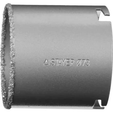 Коронка STAYER &quot;PROFESSIONAL&quot; кольцевая с карбидно-вольфрамовой крошкой, d=73мм 33345-73 купить в Сургуте