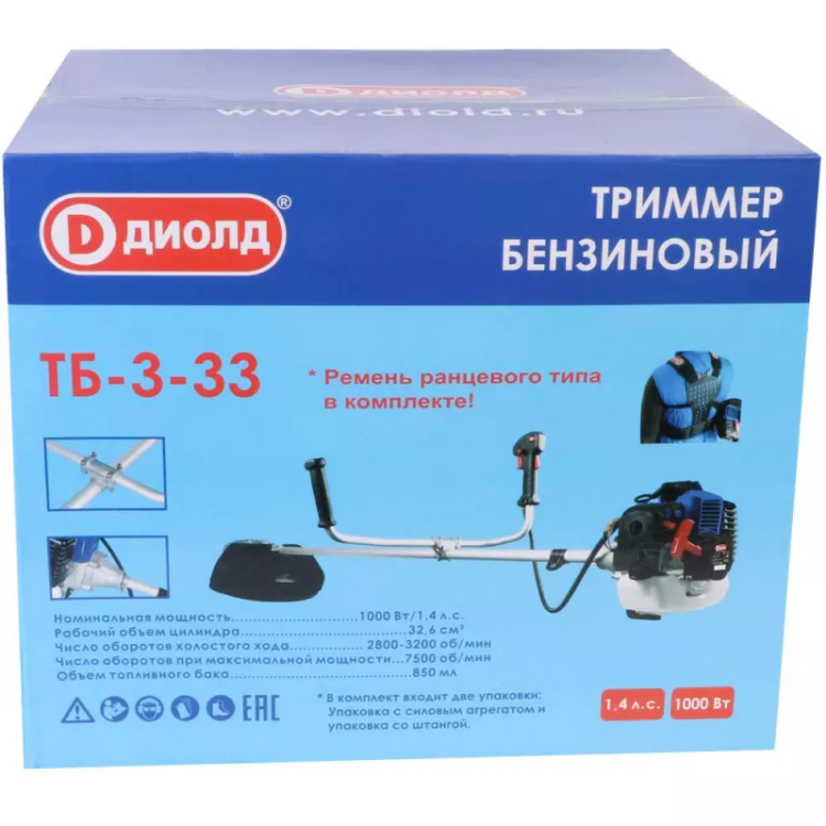 Бензиновый триммер Диолд ТБ-3-33 купить в Сургуте