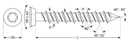 Шурупы ШБ-Х по бетону хроматированные промфасовка серия ПРОФЕССИОНАЛ купить в Сургуте