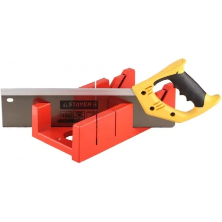 Набор STAYER: пластмассовое + ножовка с 2-комп рукояткой, усиленный обушок, стусло MAXI 4&quot; (для заготовок 100ммх52мм) в комплекте с ножовкой 15395-35 купить в Сургуте
