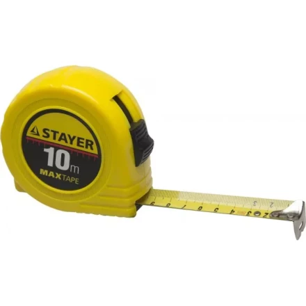 Рулетка STAYER &quot;МASTER&quot; &quot;MaxTape&quot;, пластиковый корпус, 10м/25мм 34014-10-25 купить в Сургуте