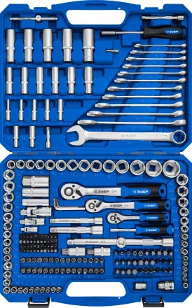 ЗУБР А-216, 216 предм., (1/2+ 3/8+ 1/4), универсальный набор инструмента, Профессионал (27674-H216) купить в Сургуте