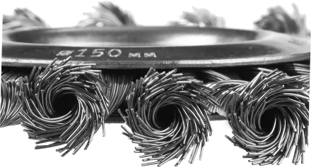 ЗУБР &quot;ПРОФЕССИОНАЛ&quot;. Щетка дисковая для УШМ, плетеные пучки стальной проволоки 0,5мм, 150х22мм 35190-150_z02 купить в Сургуте