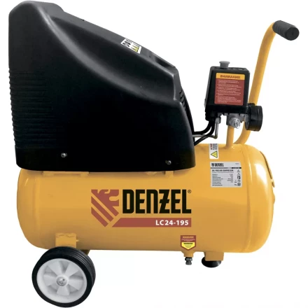 Компрессор воздушный безмасляный поршневой прямой привод DENZEL LC 24-195 58072 купить в Сургуте