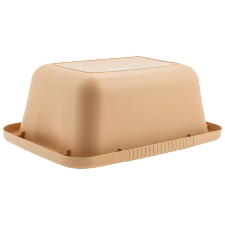 Таз пластмассовый прямоугольный 25 л, бежевый, Home Palisad 929925 купить в Сургуте
