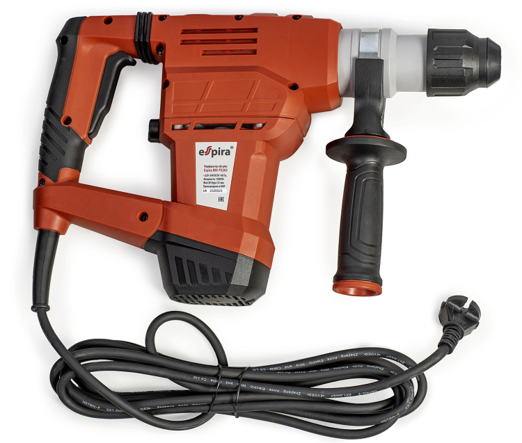 Перфоратор ESPIRA RHI-P3203 (sds plus, 220–240В/50Гц, мощн.1500Вт, ск. хол хода 950 об/м, эн.уд .4,0 Дж, 5.6 кг), 400452 купить в Сургуте