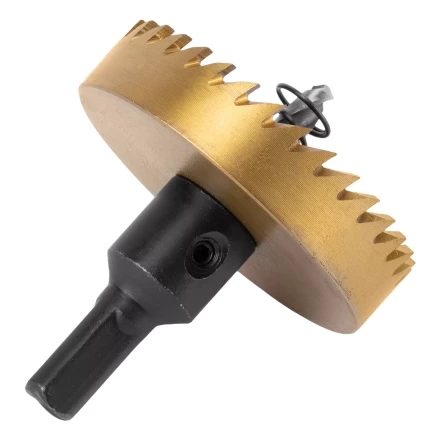 Коронка по металлу HSS, 60 мм, нитридтитановое покрытие Denzel 724119 купить в Сургуте