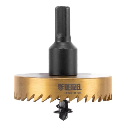 Коронка по металлу HSS, 60 мм, нитридтитановое покрытие Denzel 724119 купить в Сургуте