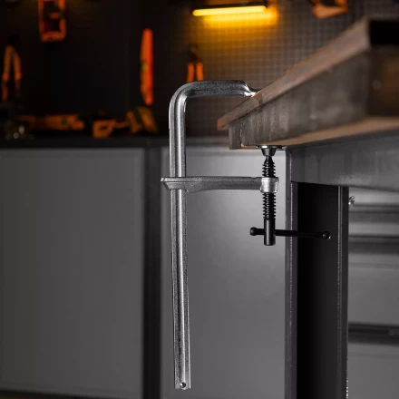 Струбцина Denzel F-образная, 100x300мм, кованая 20470 купить в Сургуте