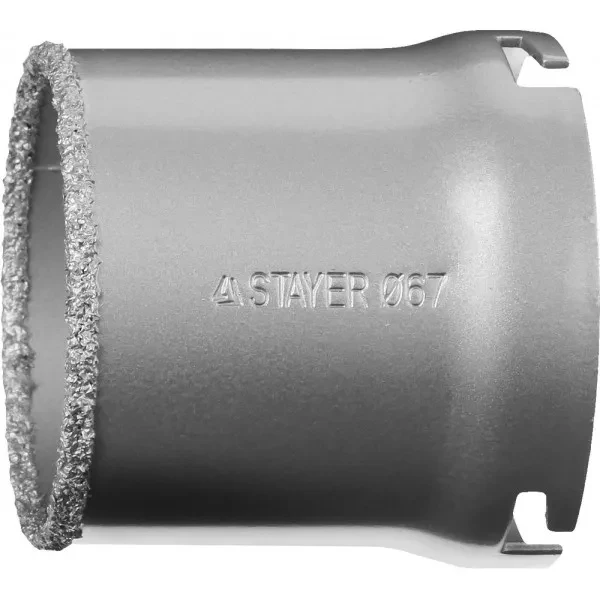 Коронка STAYER "PROFESSIONAL" кольцевая с карбидно-вольфрамовой крошкой, d=67мм 33345-67 купить в Сургуте