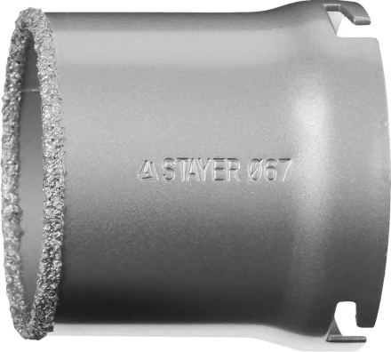 Коронка STAYER &quot;PROFESSIONAL&quot; кольцевая с карбидно-вольфрамовой крошкой, d=67мм 33345-67 купить в Сургуте