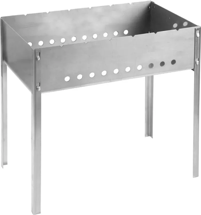 Мангал GRINDA "BARBECUE", нержавеющая сталь, толщина 1,5мм, 500х300х500мм 427784 купить в Сургуте
