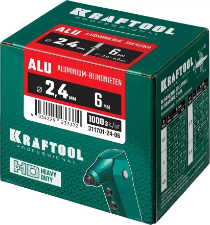 Заклепки алюминиевые KRAFTOOL 311701-24-06 купить в Сургуте