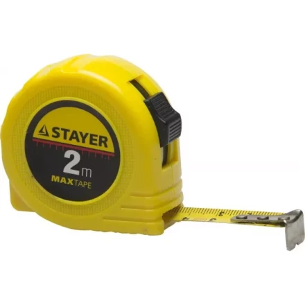 Рулетка STAYER &quot;МASTER&quot; &quot;MaxTape&quot;, пластиковый корпус, 2м/16мм 34014-02-16 купить в Сургуте