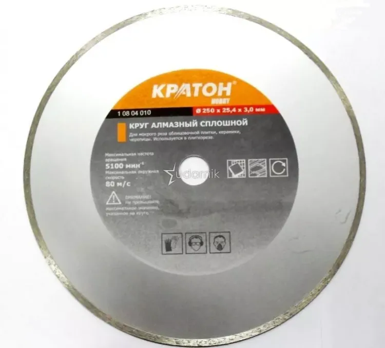 Круг алмазный сплошной HOBBY 110 х 20 х 1,9 мм Кратон 1 08 04 013 купить в Сургуте