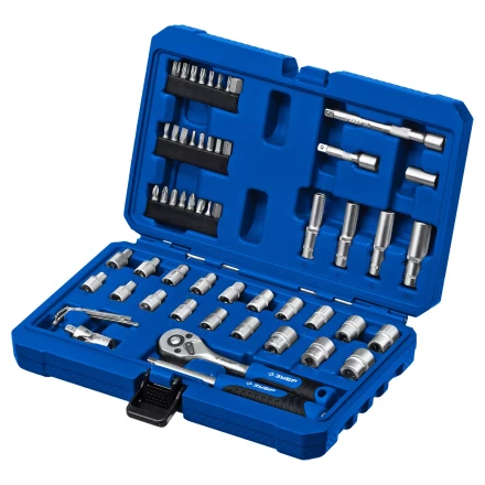 ЗУБР А-57, 57 предм., (1/4), универсальный набор инструмента, Профессионал (27671-H57) купить в Сургуте