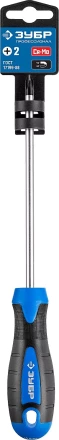 Отвертка ЗУБР &quot;МАСТЕР&quot;, хром-ванадиевая сталь, эргономичная двухкомпонентная рукоятка, PH № 2-150мм 25232-2-15 купить в Сургуте