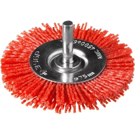 ЗУБР &quot;ПРОФЕССИОНАЛ&quot;. Щетка дисковая для дрели, нейлоновая проволока с абразивным покрытием, 75мм 35161-075_z02 купить в Сургуте