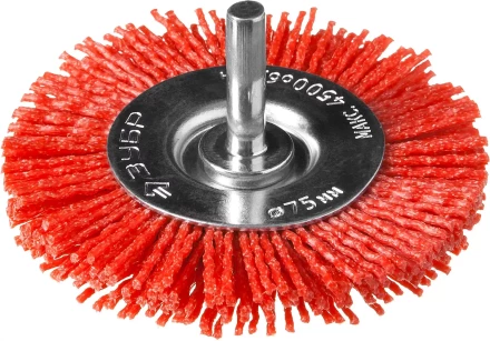 ЗУБР &quot;ПРОФЕССИОНАЛ&quot;. Щетка дисковая для дрели, нейлоновая проволока с абразивным покрытием, 75мм 35161-075_z02 купить в Сургуте
