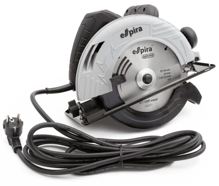 Пила циркулярная ESPIRA CSI-190A (ф190 мм, 220-240В,50/60 Гц, мощность 1250 Вт, 5000 об/мин), 401251 купить в Сургуте