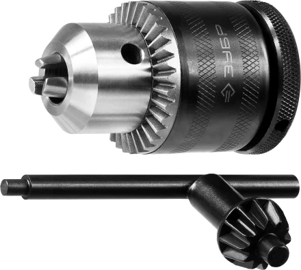 Патрон ЗУБР &quot;ЭКСПЕРТ&quot; цельнометаллический для дрели, с ключом, фиксатор, 13мм, 1/2&quot; 29082-13-1/2_z01 купить в Сургуте