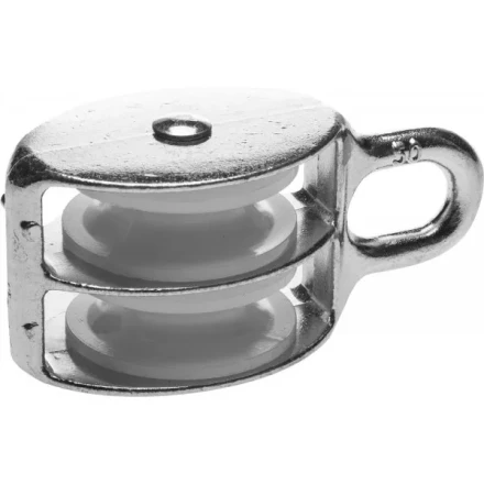 Блок ЗУБР двойной, оцинкованный, нейлоновый шкив, 12x50мм, 2 шт 4-304595-50 купить в Сургуте