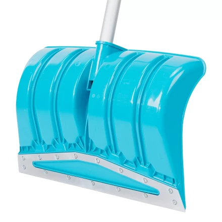 Лопата-скрепер для уборки снега Palisad 61797, полипропилен, 460х320х1300 мм, алюминиевый черенок, ПВХ, LUXE купить в Сургуте