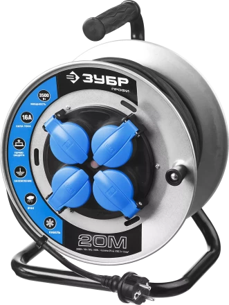 Удлинители на катушке силовые провод КГ 3х15 мм2 серия ПРОФЕССИОНАЛ купить в Сургуте