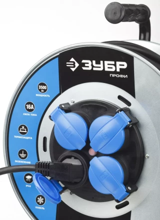 Удлинители на катушке силовые провод КГ 3х15 мм2 серия ПРОФЕССИОНАЛ купить в Сургуте