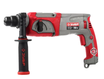 Перфоратор ЗУБР SDS-plus, реверс, 3 Дж, 0-1100 об/мин, 0-4500 уд/мин, 780Вт, кейс ЗП-780ЭК купить в Сургуте