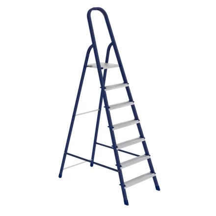 Стремянка 7 ступеней стальная оцинкованные ступени СИБРТЕХ 97847 купить в Сургуте