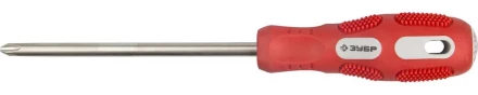 Отвертка ЗУБР &quot;ПРОФИ&quot; хромованадиевая сталь, двухкомпонентная рукоятка, магнит наконечник, PH3x150мм 25232-3-150_z01 купить в Сургуте