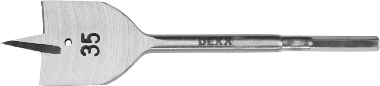 Сверло по дереву перовое, шестигранный хвостовик, DEXX 2945-35, d=35мм 2945-35 купить в Сургуте