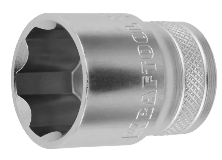 Торцовая головка KRAFTOOL "INDUSTRIE QUALITAT", Cr-V, SUPER-LOCK, хромосатинированная, 1/2", 22 мм 27801-22_z01 купить в Сургуте
