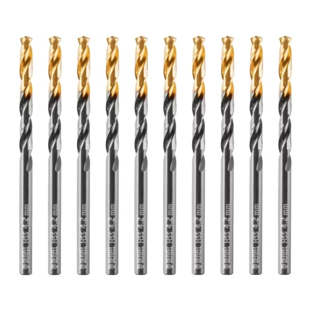 Сверло по металлу, 4,2 мм, HSS-Tin, Golden Tip, 10 шт. Denzel 717210 купить в Сургуте