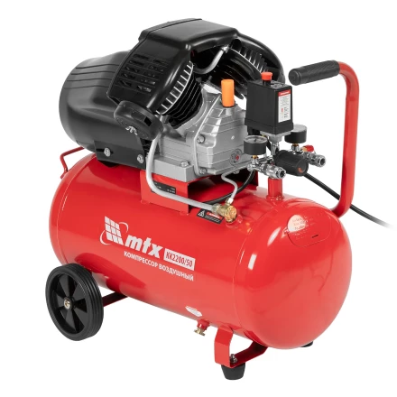 Компрессор воздушный КК-2200/50 2.2 кВт 350 л/мин 50 л прямой привод масляный MTX 58024 купить в Сургуте