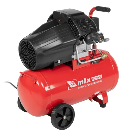 Компрессор воздушный КК-2200/50 2.2 кВт 350 л/мин 50 л прямой привод масляный MTX 58024 купить в Сургуте