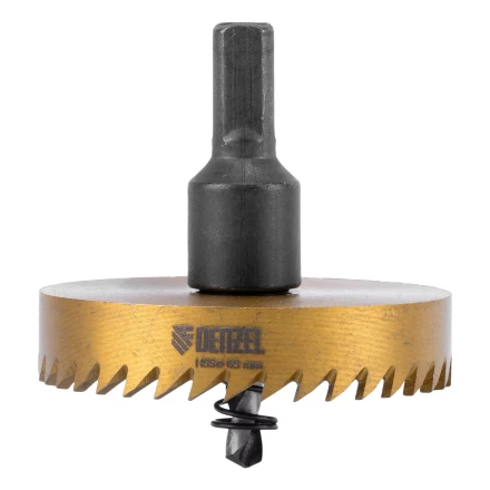 Коронка по металлу HSS, 65 мм, нитридтитановое покрытие Denzel 724121 купить в Сургуте