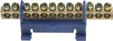 Шина СВЕТОЗАР нулевая на изоляторе типа &quot;Стойка&quot;макс. ток 100А, 5,2мм, 12 полюсов 49806-12 купить в Сургуте