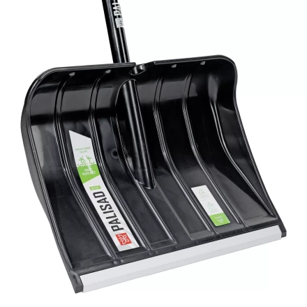 Лопата для уборки снега Palisad 61798, полипропилен, 455х345х1330 мм, алюминиевый черенок, BASE купить в Сургуте