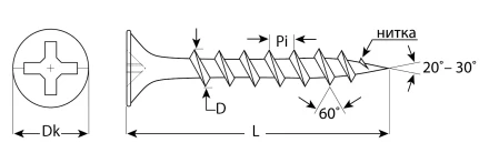Саморезы СГД гипсокартон-дерево промфасовка серия ПРОФЕССИОНАЛ купить в Сургуте